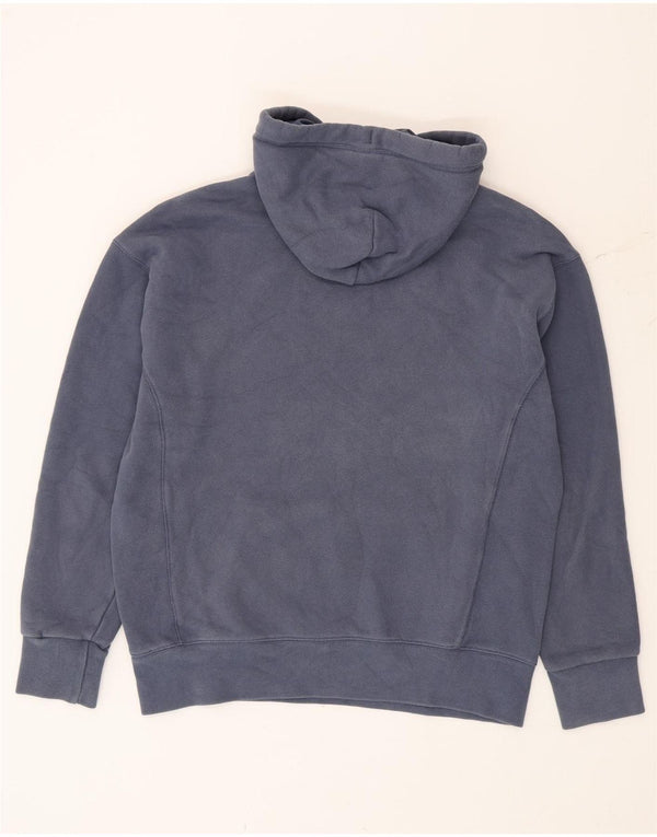 Hollister Mens Relaxed Fit Hoodie Jumper Medium Navy Blue Cotton