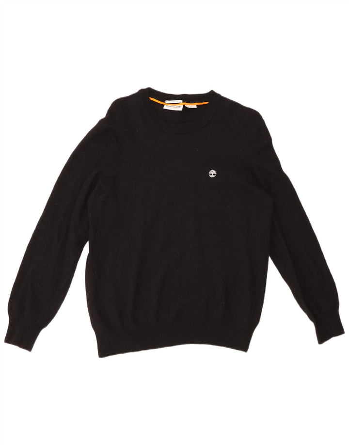 Damski sweter TIMBERLAND z okrągłym dekoltem UK 16, duża czarna wełna