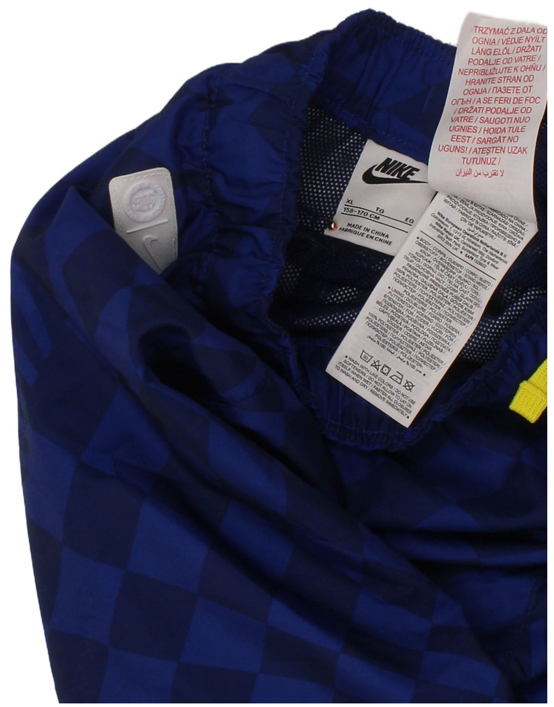 Chłopięce spodenki sportowe NIKE z grafiką, 13-14 lat, XL, niebieski, geometryczny poliester