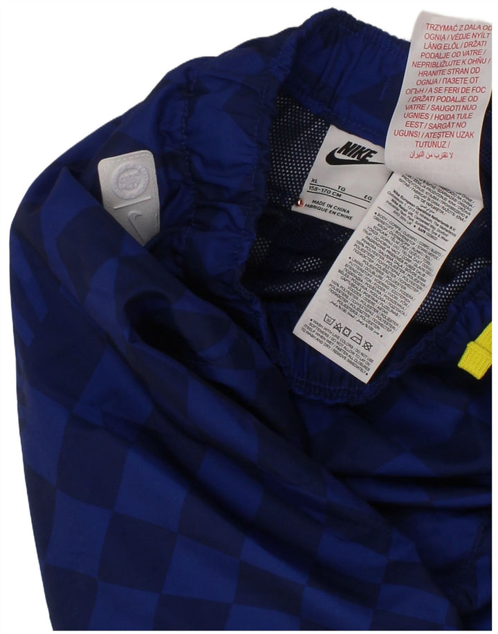 Chłopięce spodenki sportowe NIKE z grafiką, 13-14 lat, XL, niebieski, geometryczny poliester