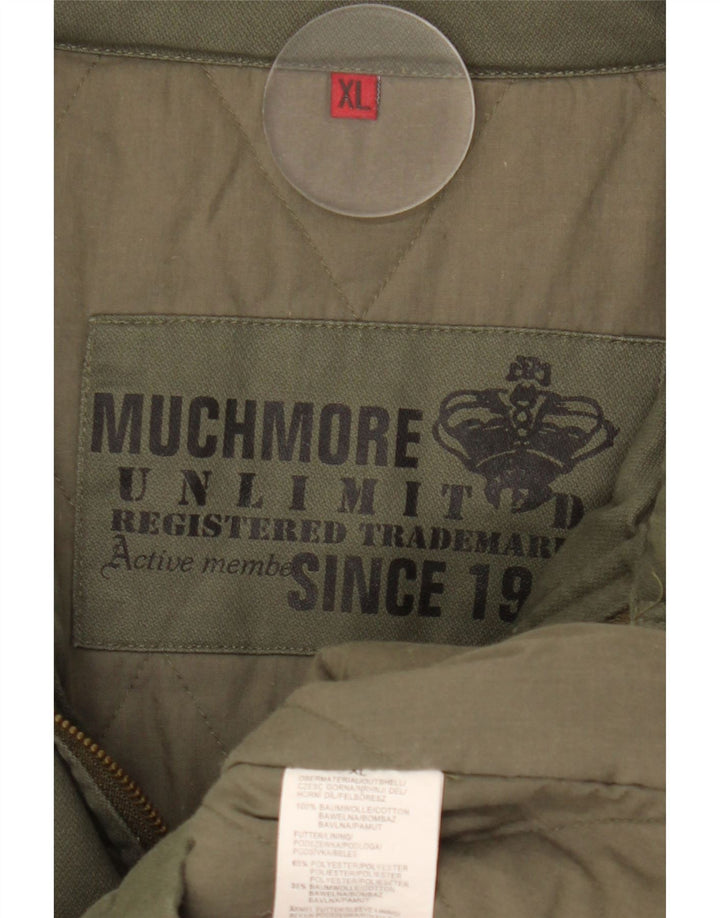 Muchmore Męska kurtka wojskowa UK 42 XL, bawełniana khaki