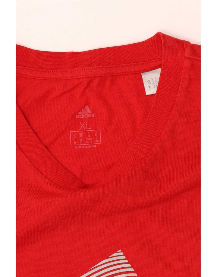 Męska koszulka graficzna Adidas Top XL czerwona
