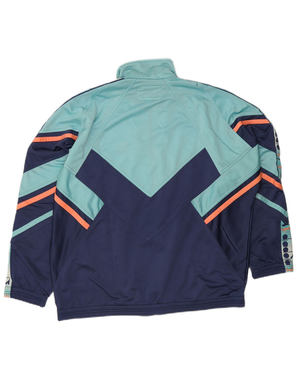 Męska kurtka dresowa Diadora z grafiką UK 48 2XL Niebieski blok kolorów