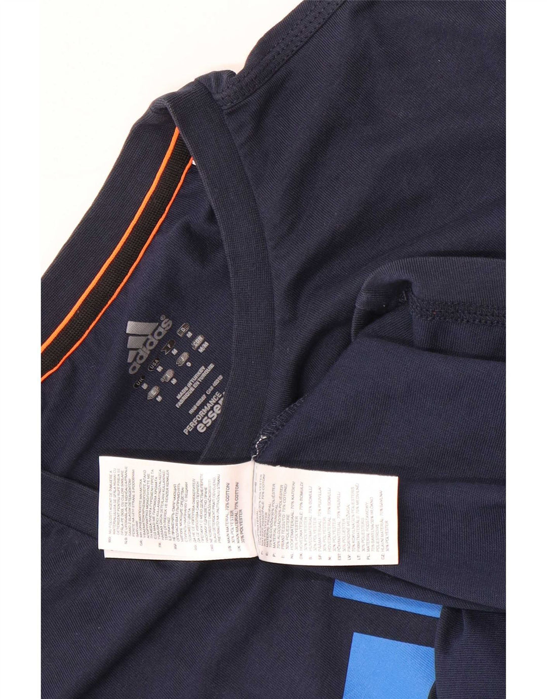 Męska koszulka graficzna Adidas Top Medium Granatowa, bawełniana