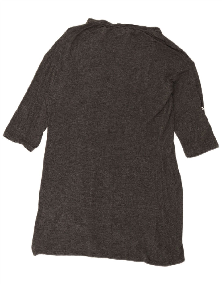 Damska sukienka podstawowa z rękawem 3/4 Zara UK 14 duża, szara wiskoza