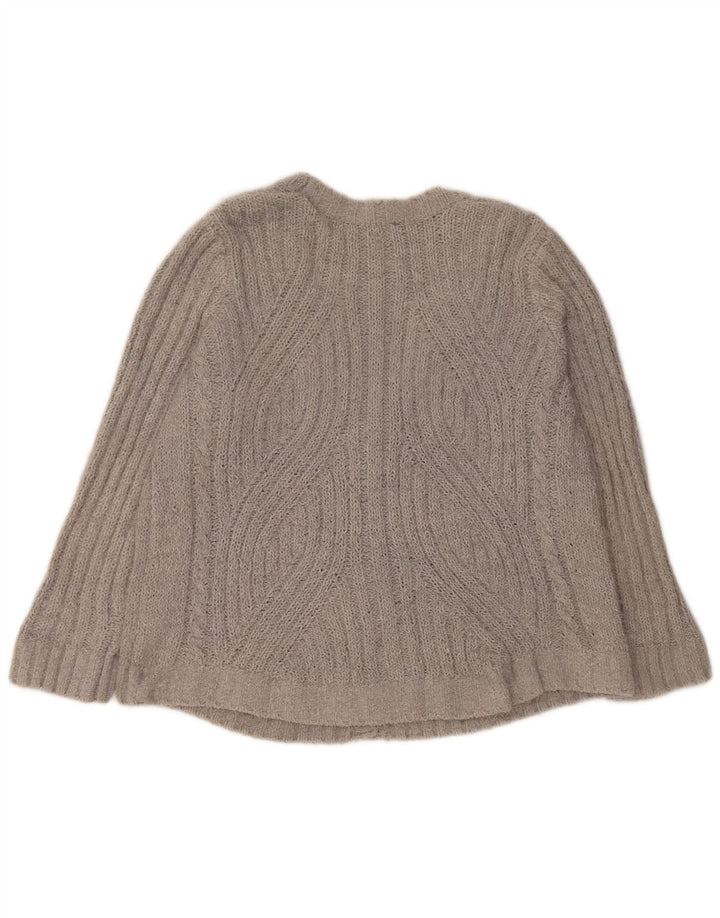 Marks & Spencer Damski sweter oversize UK 18 XL, szary poliester