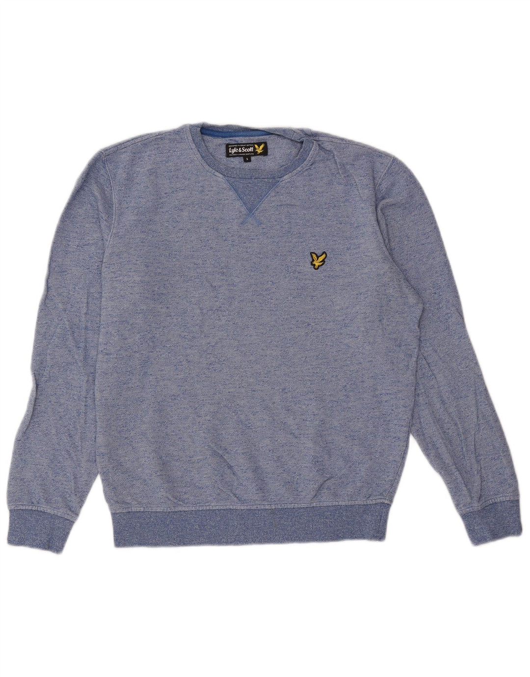 Męska bluza dresowa Lyle & Scott, mała, niebieska, nakrapiana, bawełniana