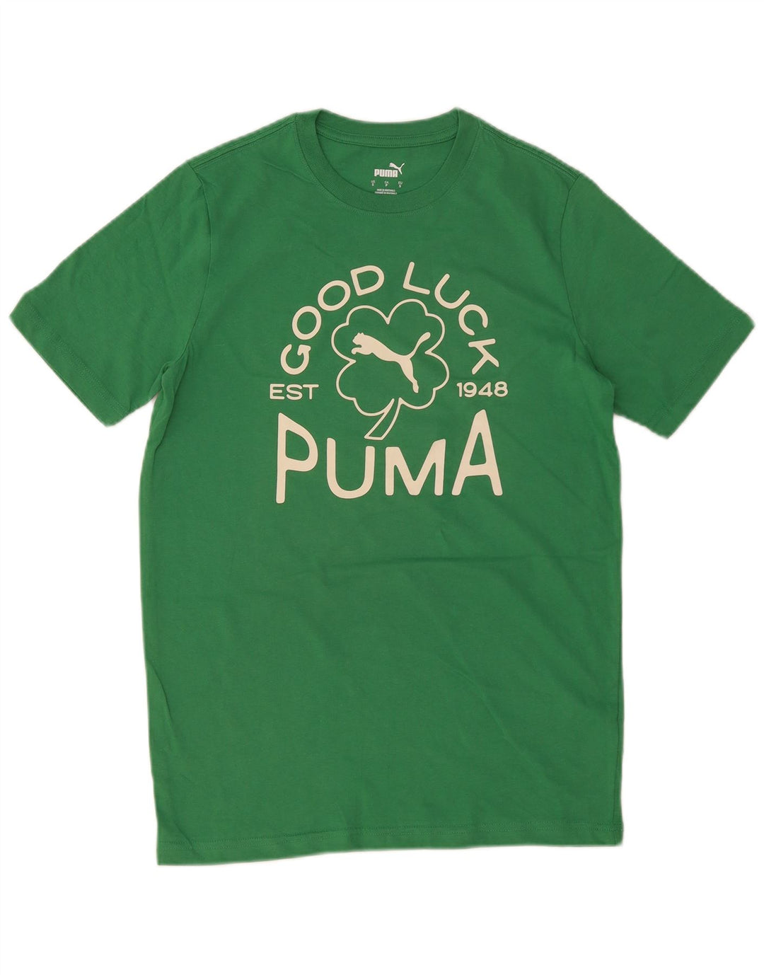 Męski T-shirt Puma z grafiką, mały, zielony, bawełniany