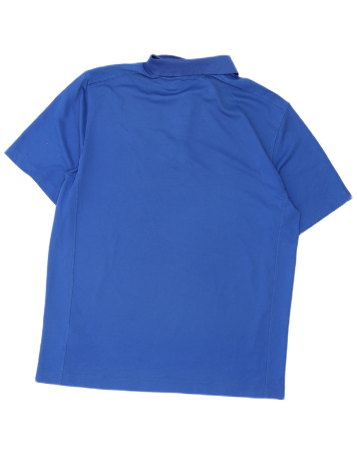 Męska koszulka polo Nike Dri Fit, duża niebieska, poliestrowa