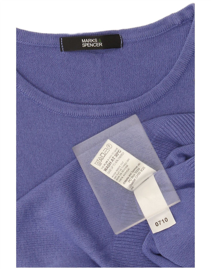 Damski sweter Marks & Spencer z dekoltem w łódkę, UK 14, średni fiolet