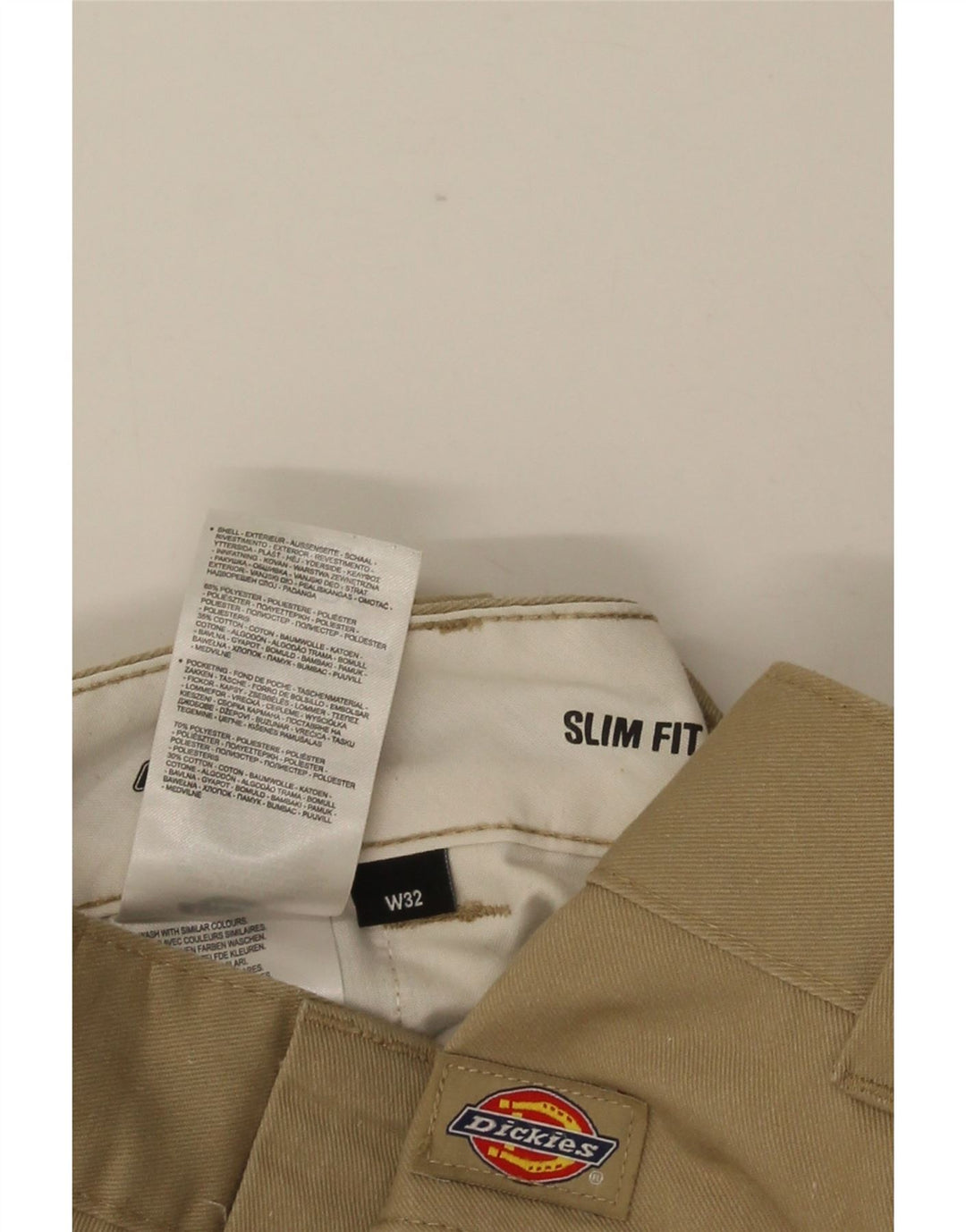 Męskie spodenki chino DICKIES Slim Fit W32 średni beżowy poliester
