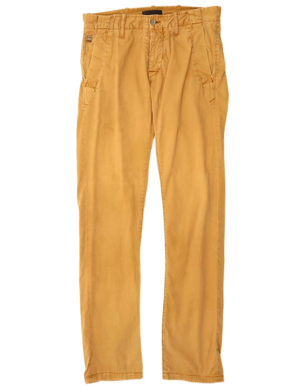 Męskie spodnie typu slim chino G-Star W31 L32 Żółta bawełna