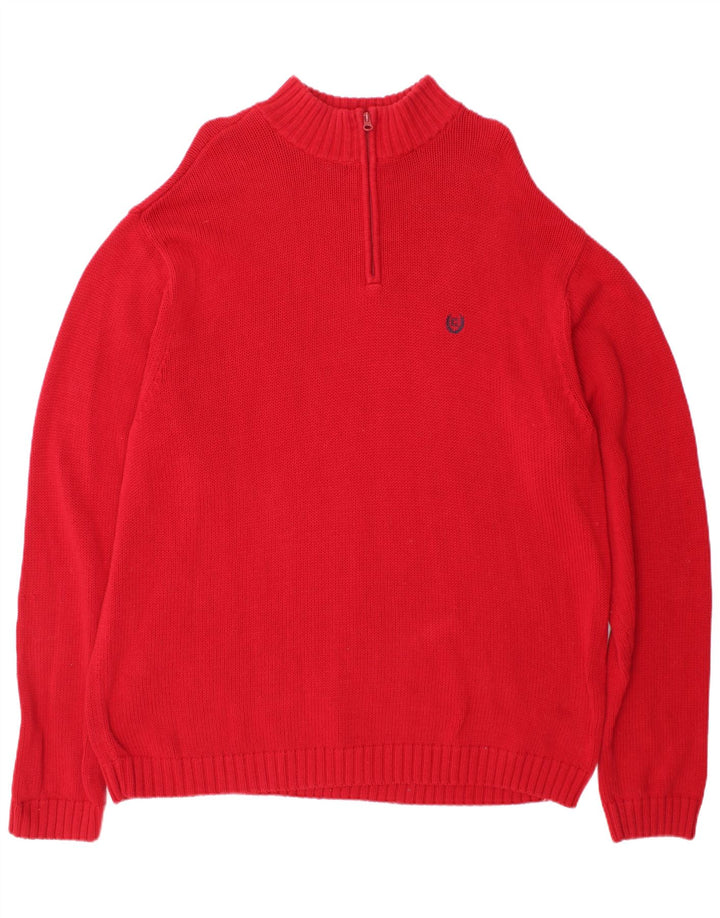 Męski sweter z zamkiem błyskawicznym Chaps 2XL, czerwona bawełna