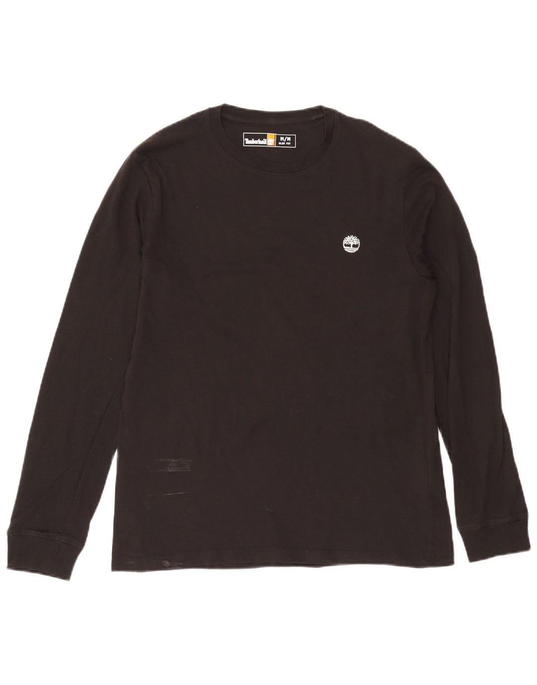 Męski top slim fit Timberland z długim rękawem, średnio czarny, bawełniany