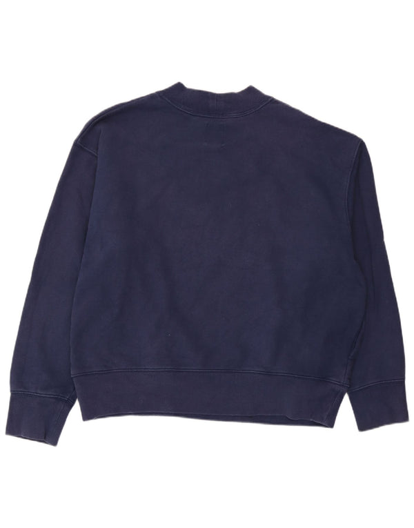 Damska bluza Gap Graphic Jumper UK 16, duża, granatowa, bawełniana