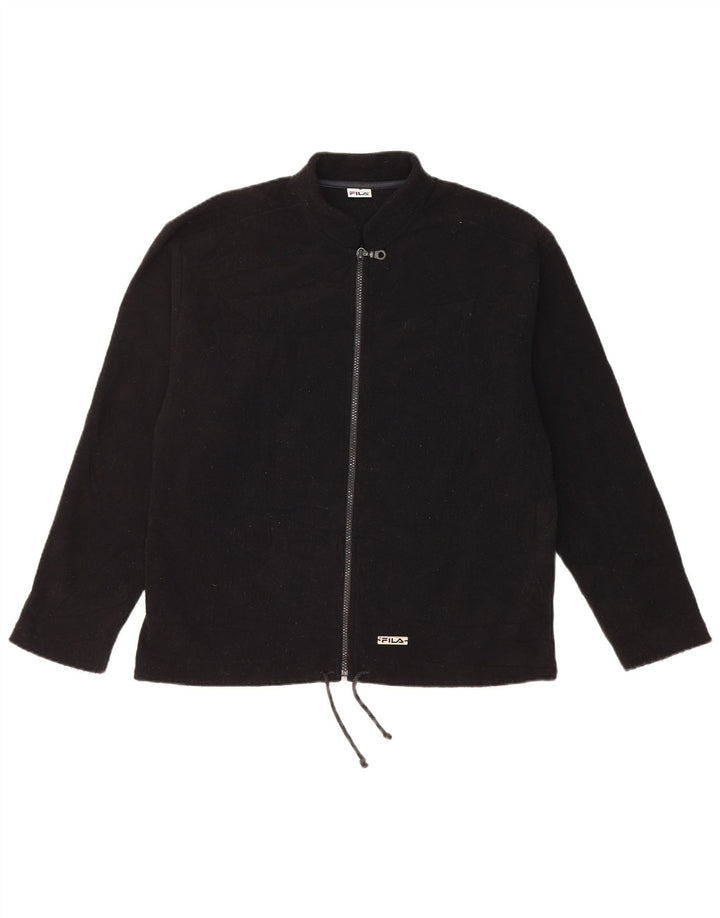 Damska kurtka polarowa Fila UK 16, duża, czarna, poliester