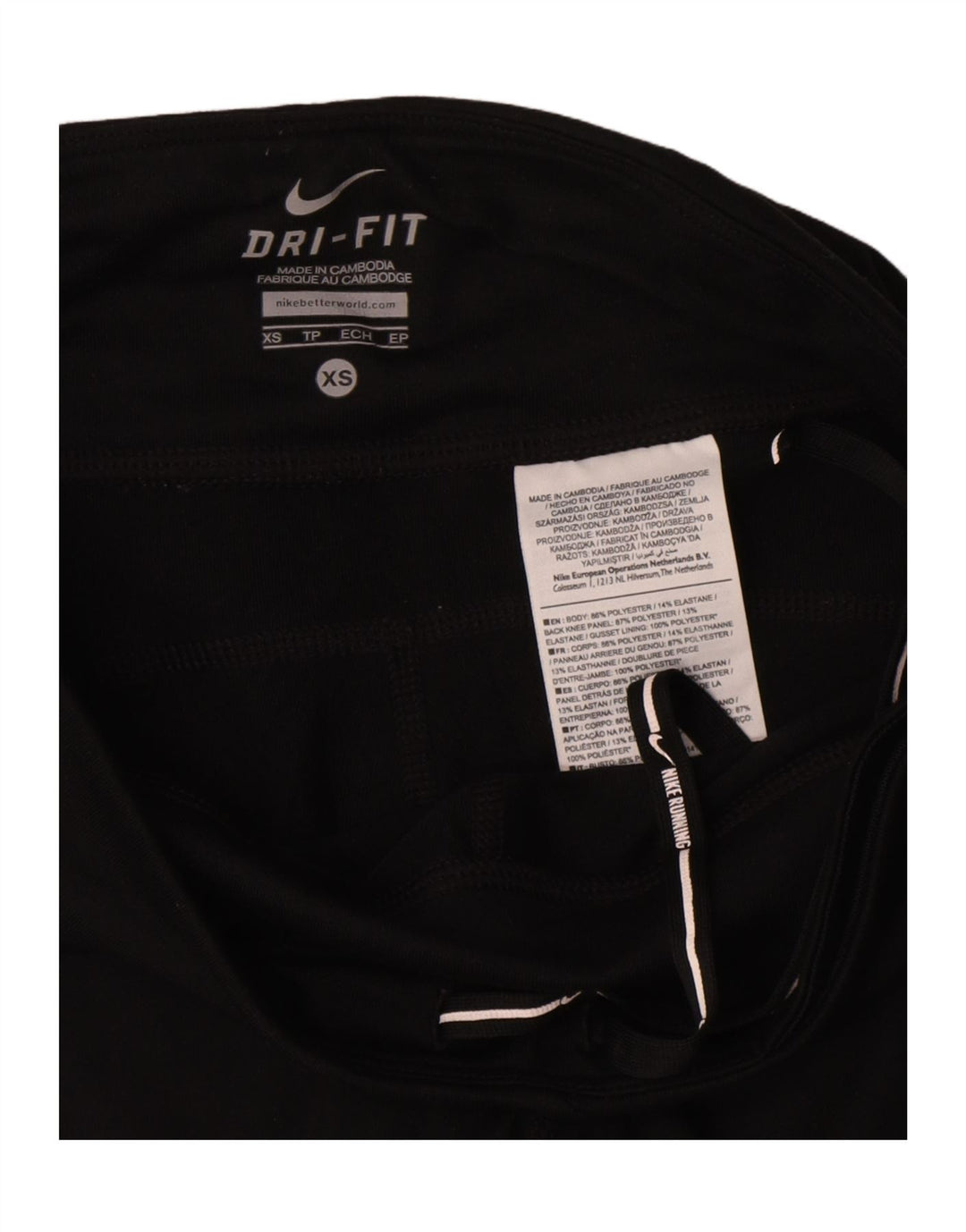 Damskie legginsy Nike Dri Fit UK 6 XS, czarny poliester
