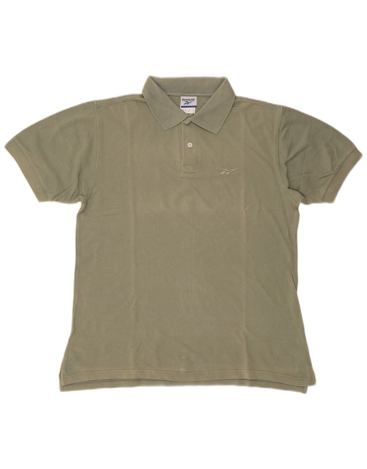 Męska koszulka polo Reebok, średnia bawełna khaki