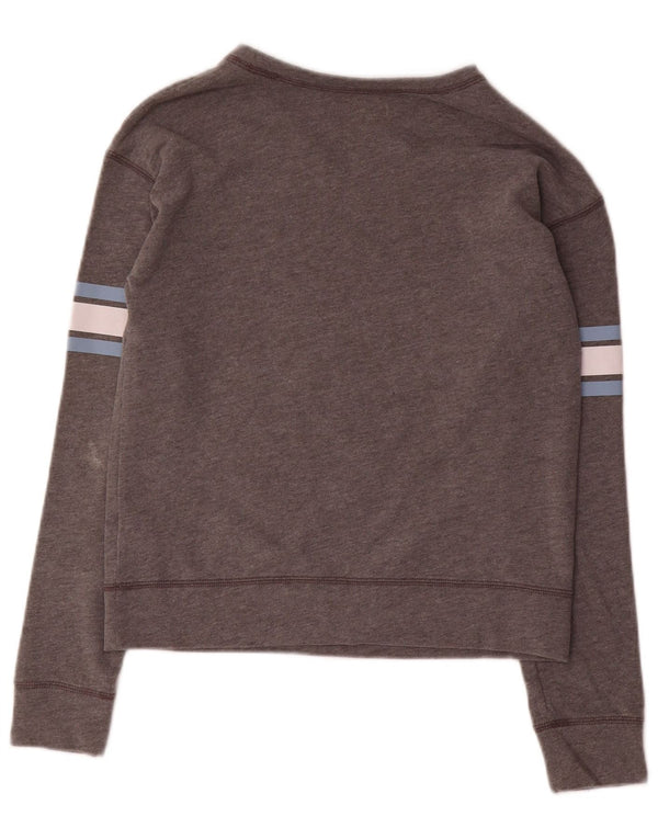 Damska bluza z grafiką Hollister UK 6 XS, szary, blok kolorów