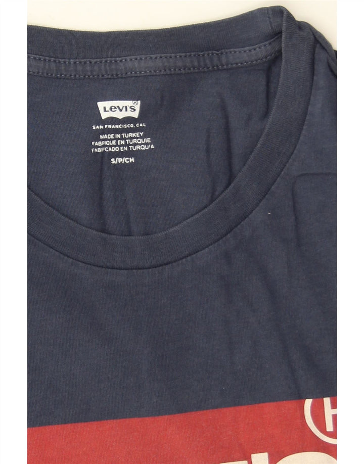 Męski T-shirt z grafiką Levi's, mały, granatowy, bawełniany