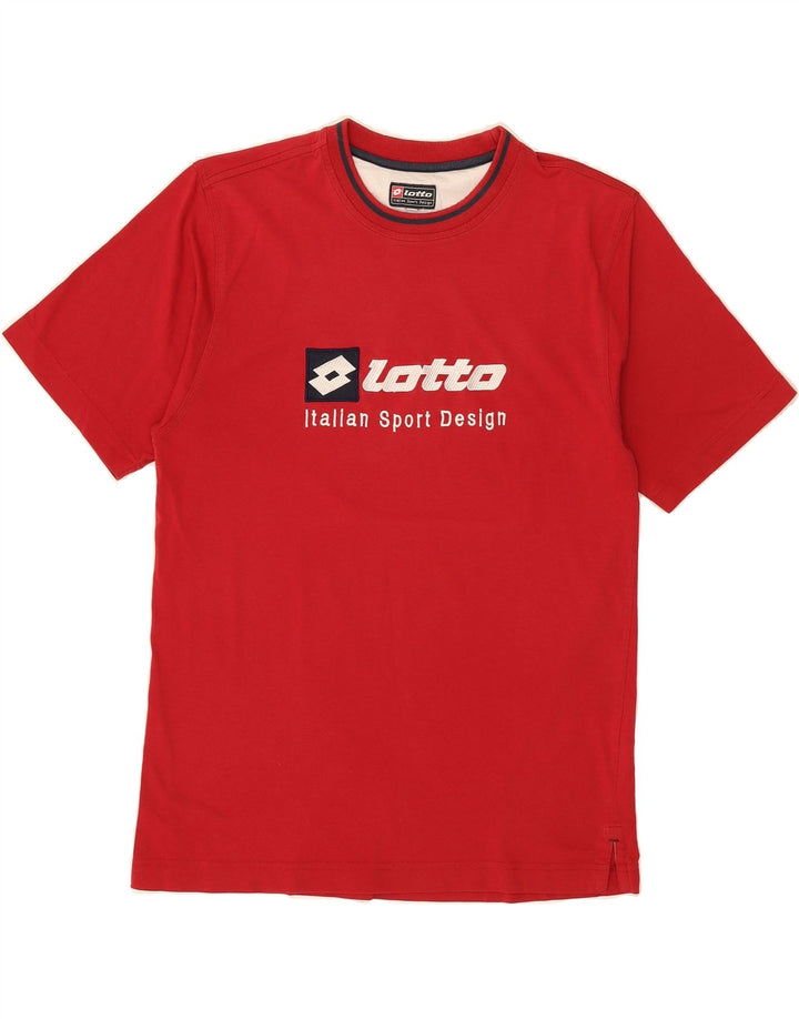 LOTTO Mens Graphic T-Shirt Top UK 40/42 Medium Red Vintage Lotto and Second-Hand Lotto from Messina Hembry 