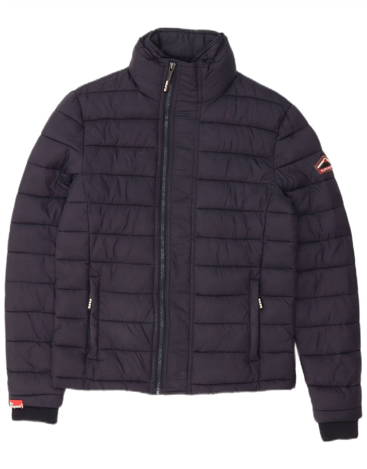 Męska ocieplana kurtka Superdry UK 36, mała, granatowa, poliester