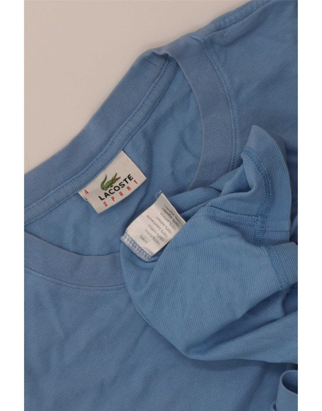 T-shirt męski Lacoste, rozmiar 4, średni niebieski, bawełniany