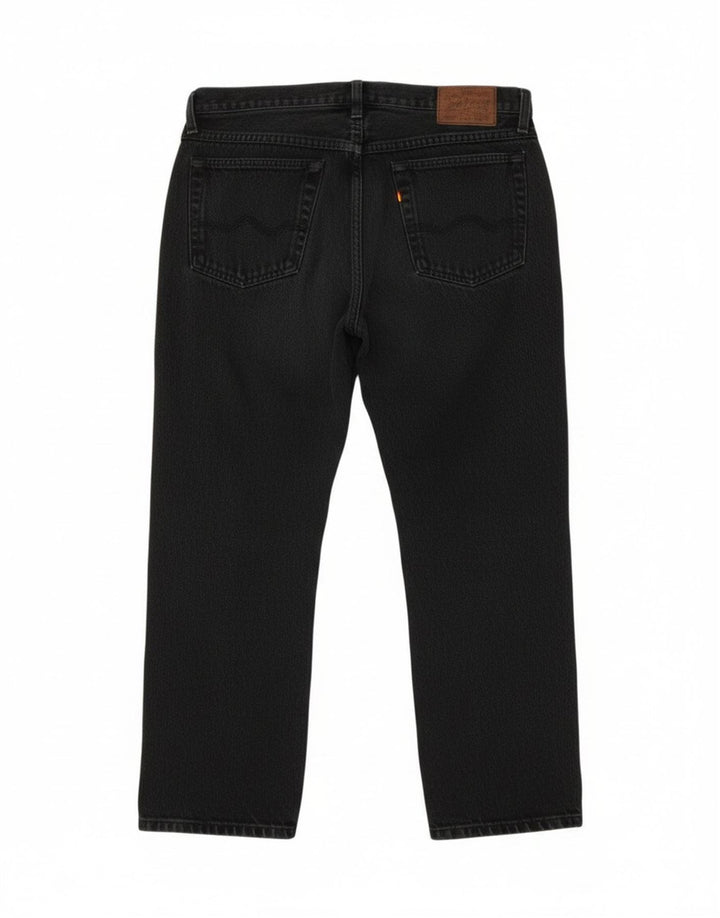 Męskie proste dżinsy Wrangler W38 L30 Szara bawełna