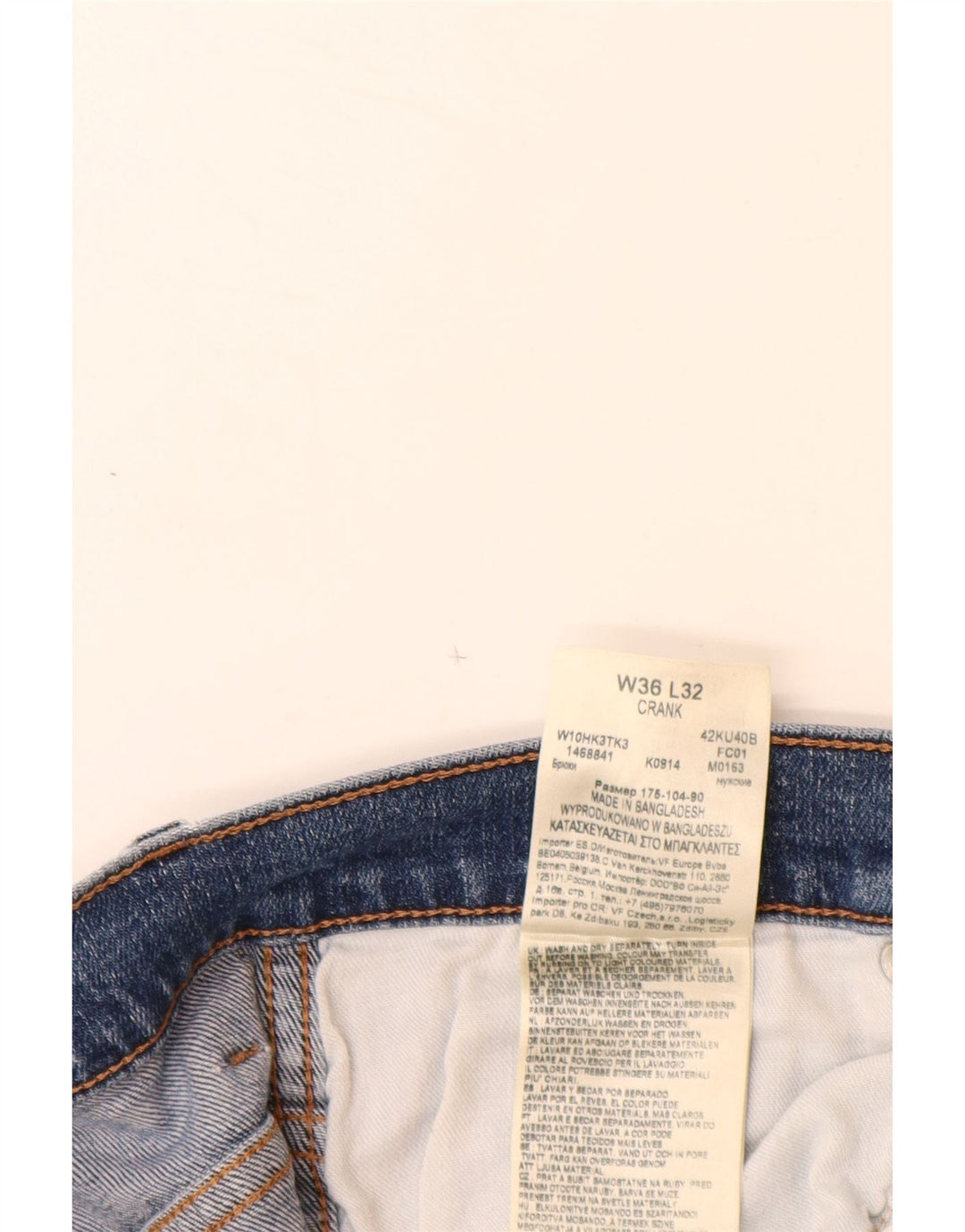 Damskie jeansy WRANGLER Crank Straight W36 L32 Niebieskie, bawełniane