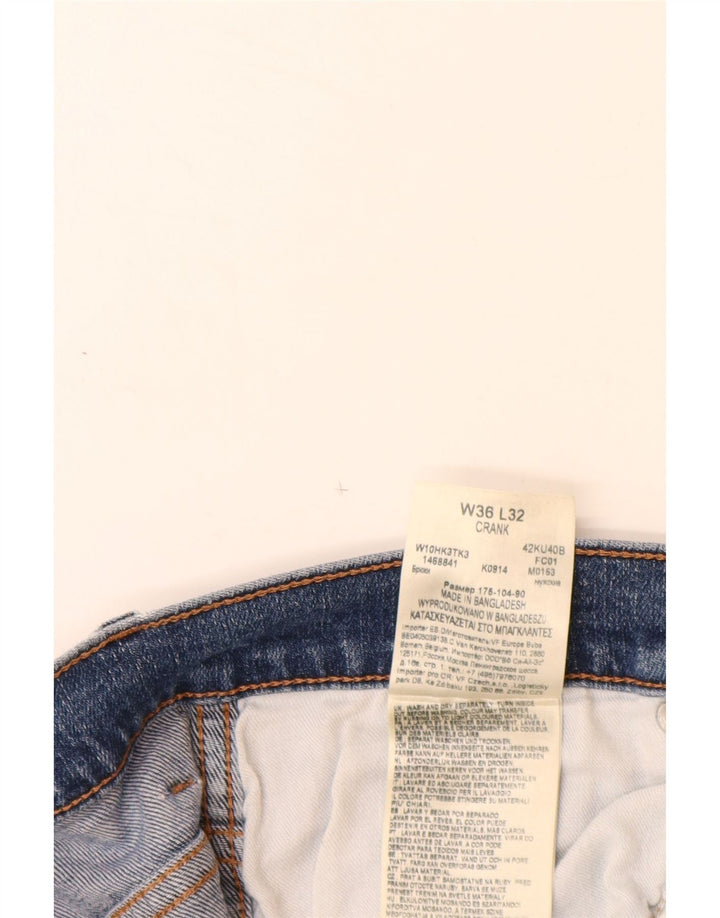 Damskie jeansy WRANGLER Crank Straight W36 L32 Niebieskie, bawełniane