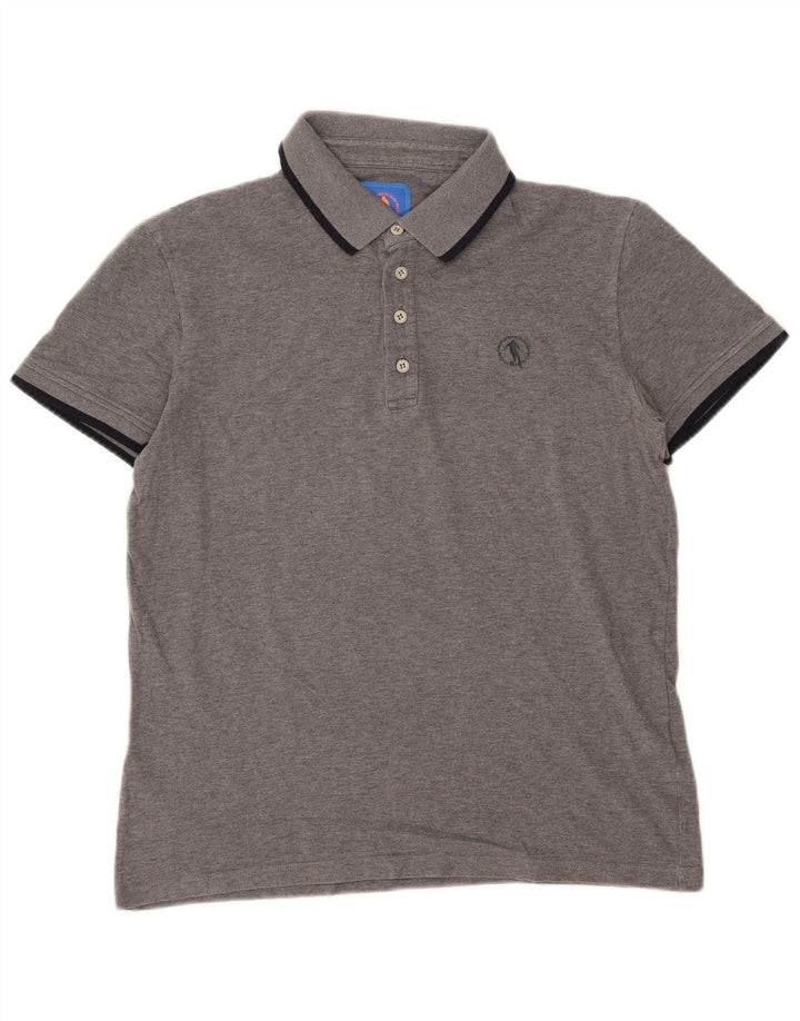 Męska koszulka polo Bikkembergs, duża, szara, bawełniana