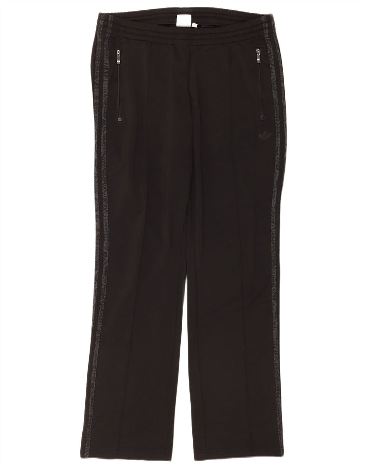 Damskie spodnie dresowe Adidas EU 46, duże, czarne, poliestrowe