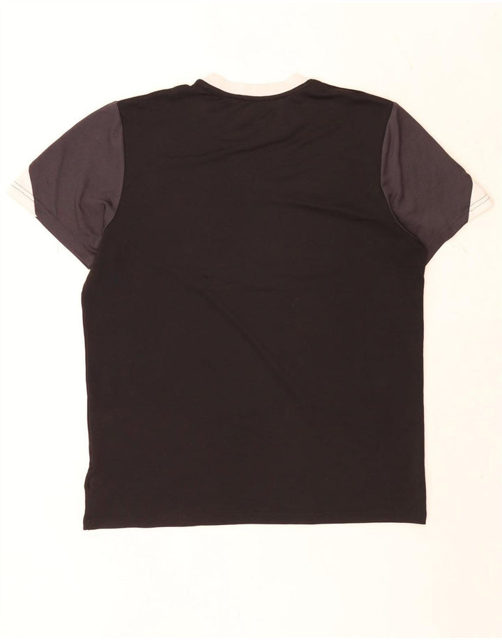 T-shirt męski Umbro, duży, czarny, poliestrowy blok kolorów