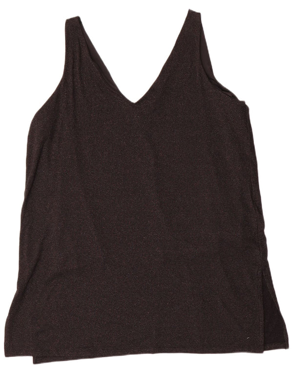 Damska bluzka bez rękawów Marks & Spencer UK 20 2XL Czarna wiskoza