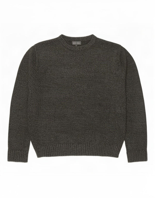 Marks & Spencer Męski sweter z okrągłym dekoltem, duży, zielony, akrylowy