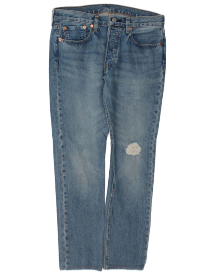 Męskie jeansy Levi's 501 Straight W32 L30 Niebieskie bawełniane
