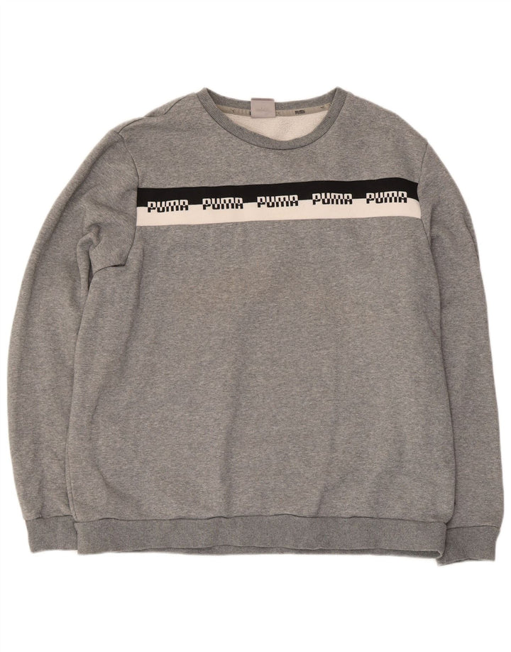 Męska bluza Puma XL, szara, nakrapiana bawełna