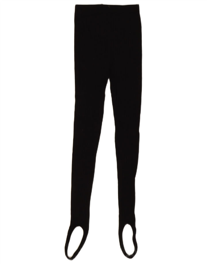 Legginsy damskie Zara UK 12, średnie, czarne, bawełniane