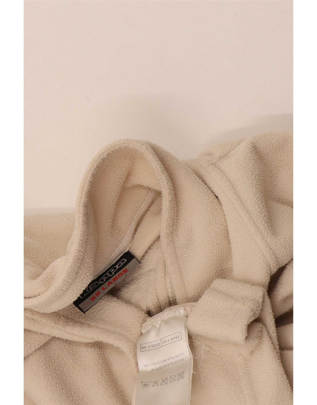 Męski sweter polarowy Kappa z zamkiem błyskawicznym 2XL, beżowy poliester