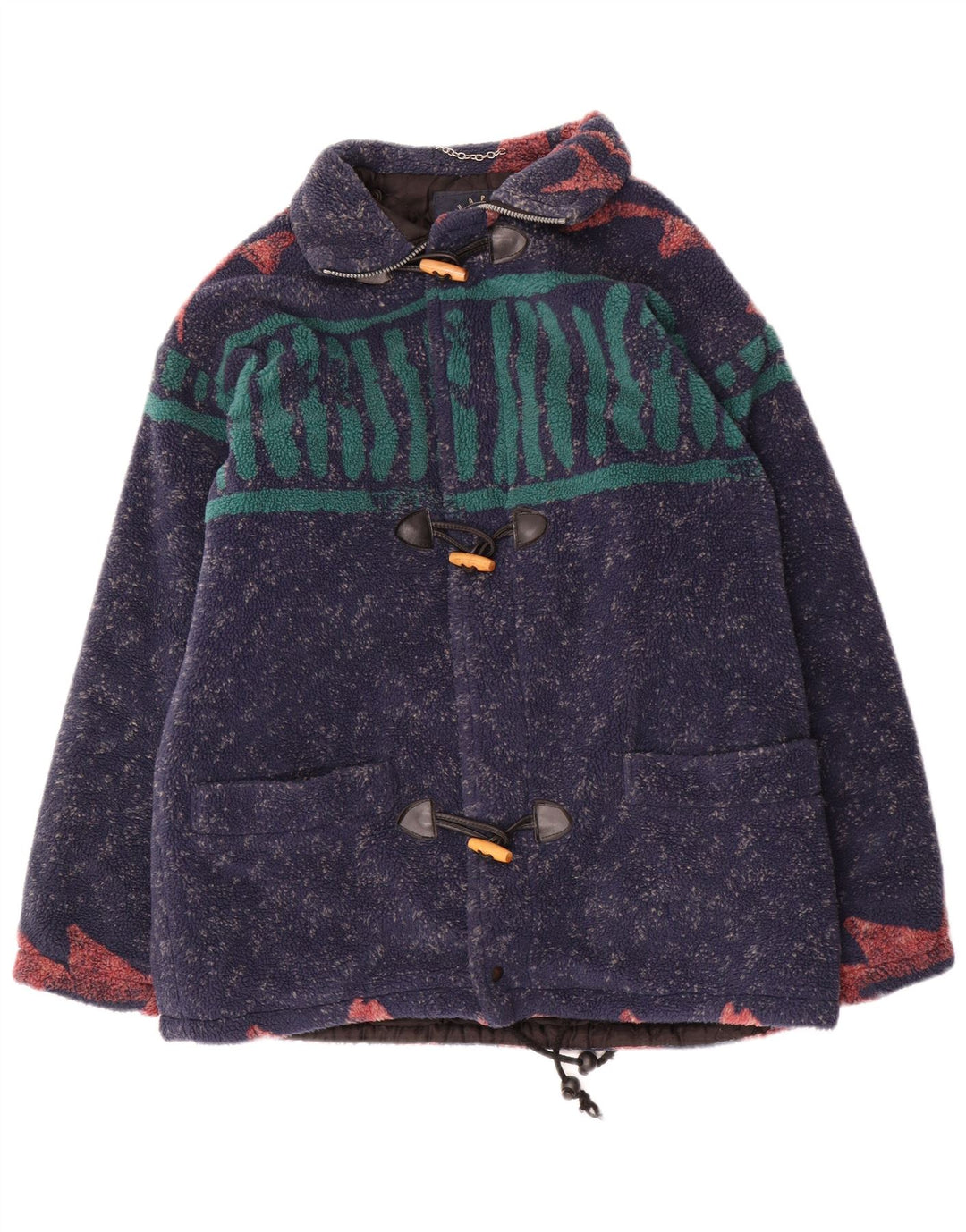 Męska kurtka polarowa Vintage UK 38 w średnie granatowe paski