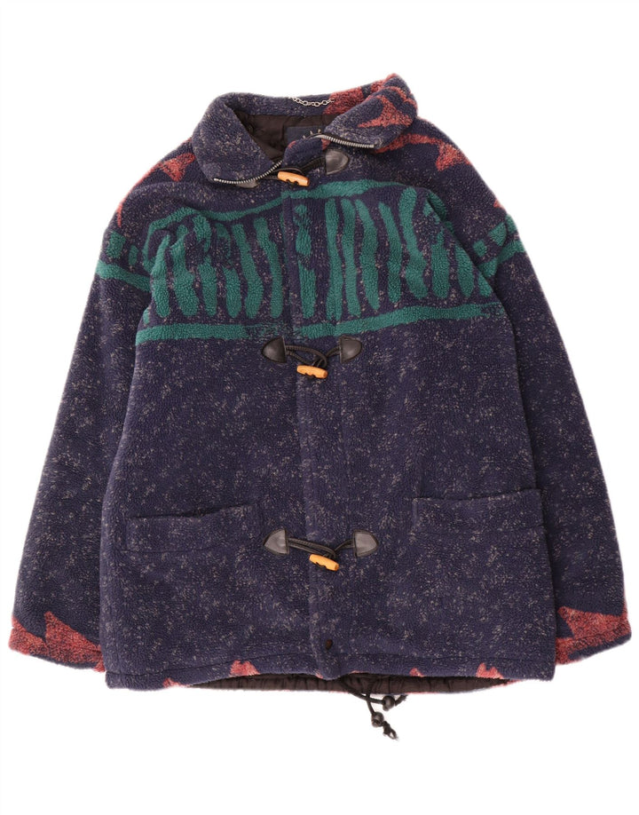 Męska kurtka polarowa Vintage UK 38 w średnie granatowe paski