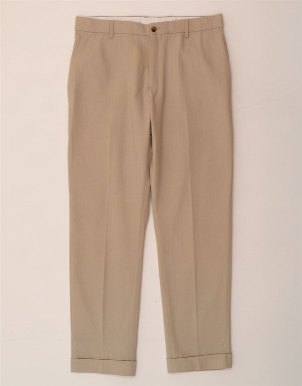 Męskie proste spodnie chino Zara EU 44 Large W34 L29 Beżowy poliester