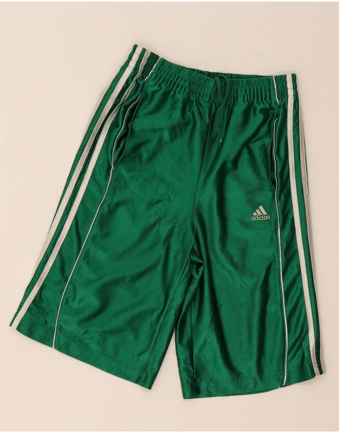 Chłopięce spodenki sportowe Adidas 10-11 lat, średni zielony poliester