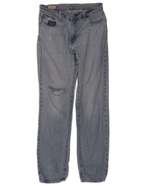 Levi's Mens Distressed Straight Jeans W32 L32 Blue Cotton