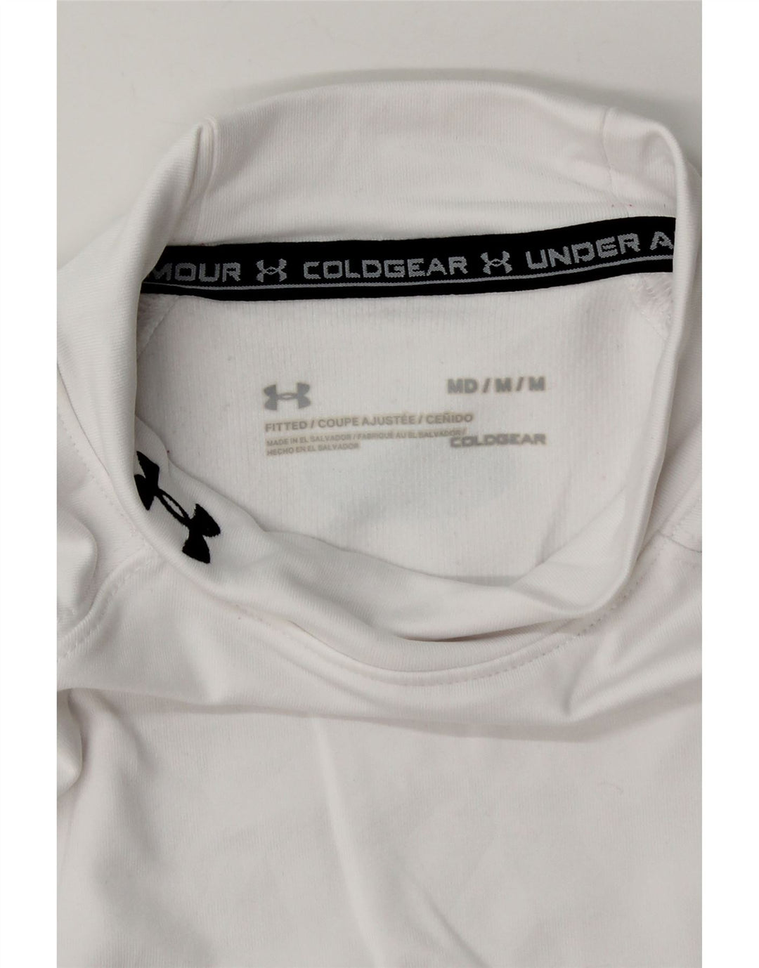 Męska koszulka Cold Gear z długim rękawem Under Armour, średni biały poliester