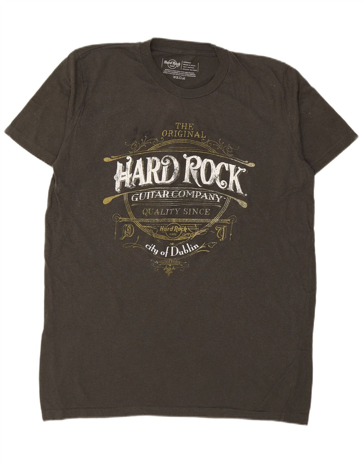 HARD ROCK CAFE Męski T-shirt z grafiką City Of Dublin, średni, bawełniany khaki