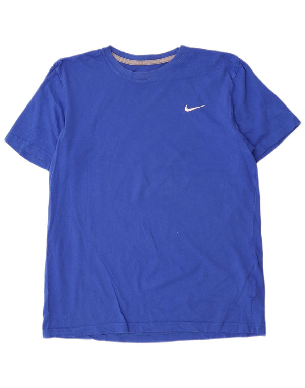 Męski T-shirt Nike o regularnym kroju, duży, niebieski, bawełniany