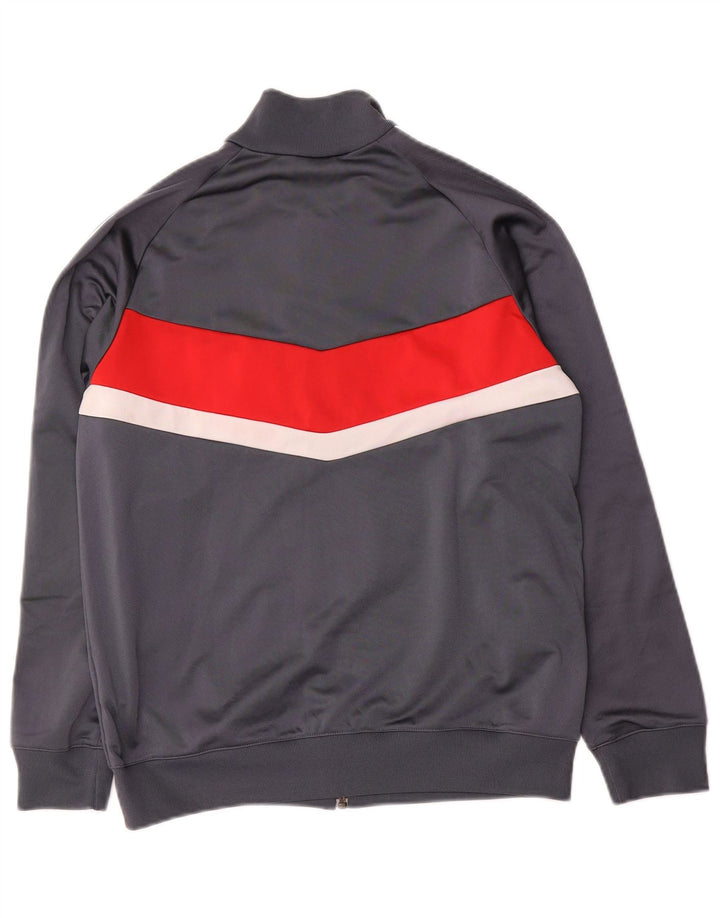 Adidas Męska bluza dresowa, mała, szara, z blokami kolorów, poliester