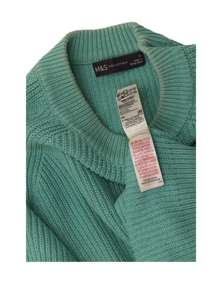 Marks & Spencer Damski sweter z okrągłym dekoltem, UK 14, średni turkus