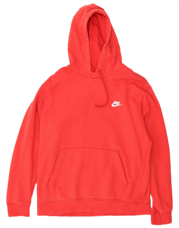Męski sweter z kapturem Nike, duży, czerwony, bawełniany